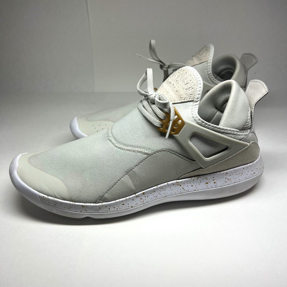 Nike Air Jordan Fly ‘89 Bone Metallic Gold Pre-Owned Sneakers 940267-022 Size 12